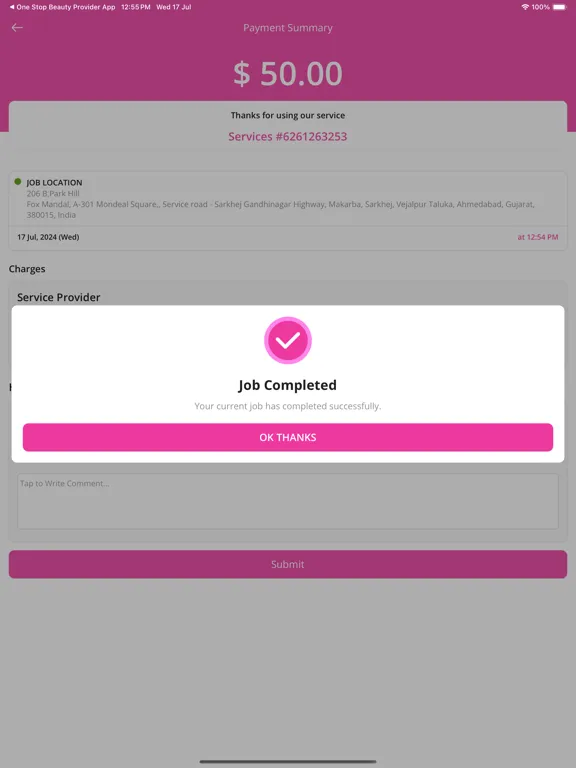 One Stop Beauty User App iPad  Screenshots