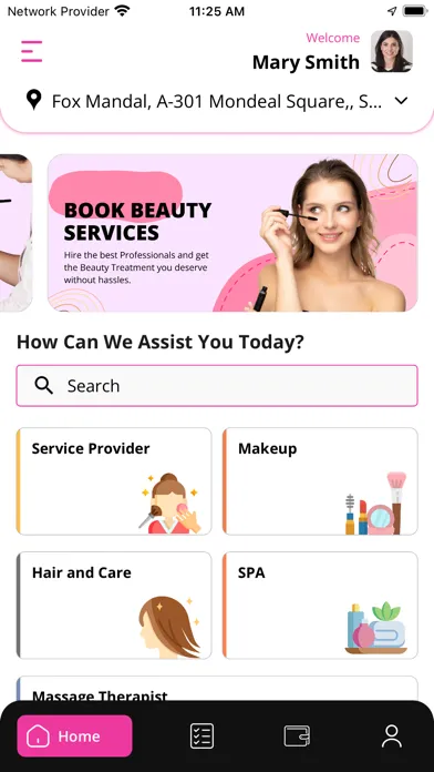 One Stop Beauty User App Screenshots