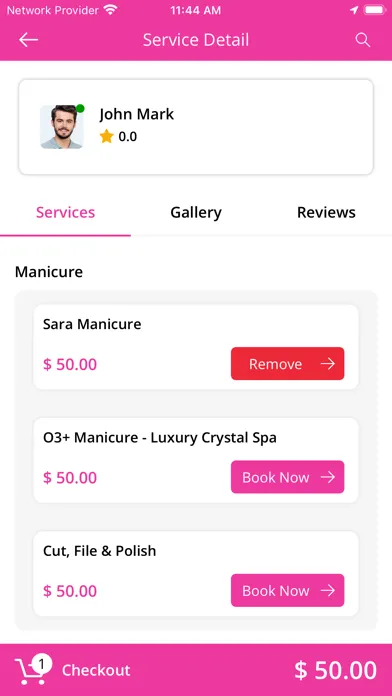 One Stop Beauty User App Screenshots