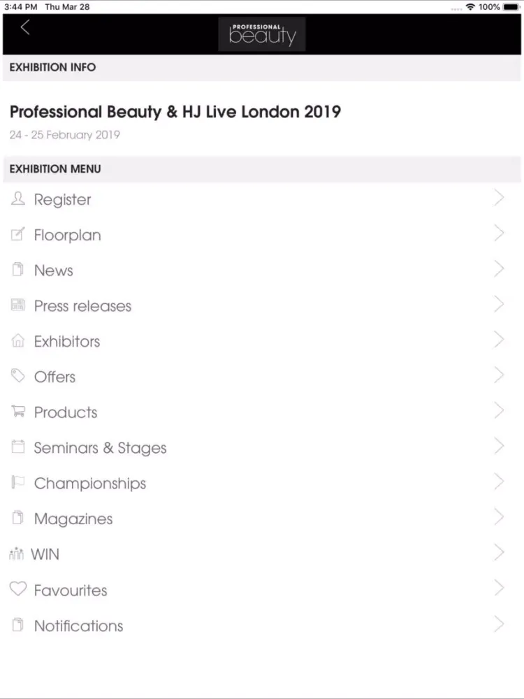 Professional Beauty Show iPad  স্ক্রিনশট