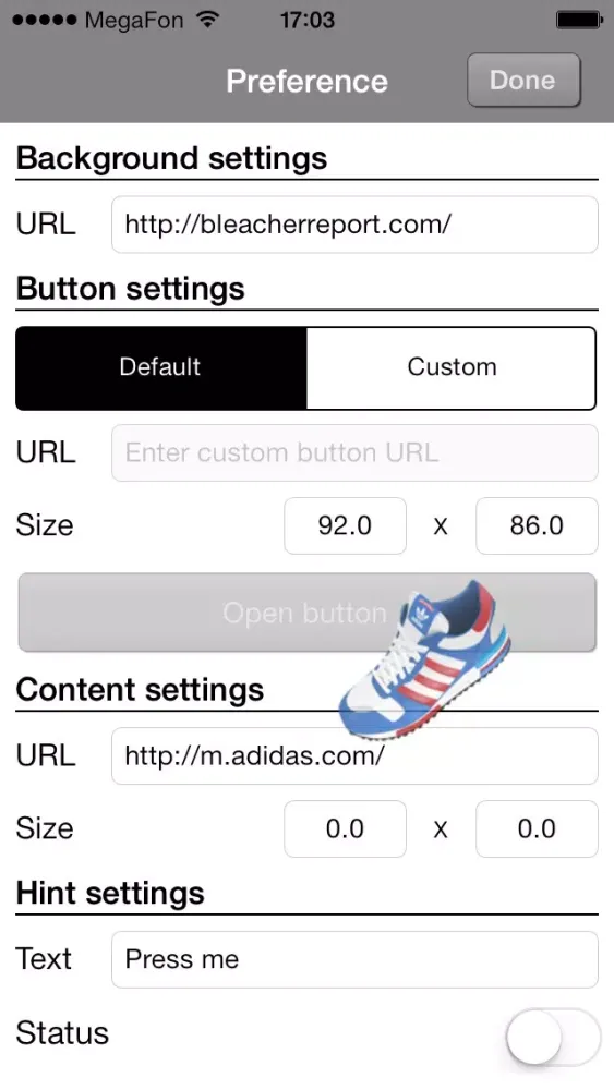 Tangkapan layar Adbutton