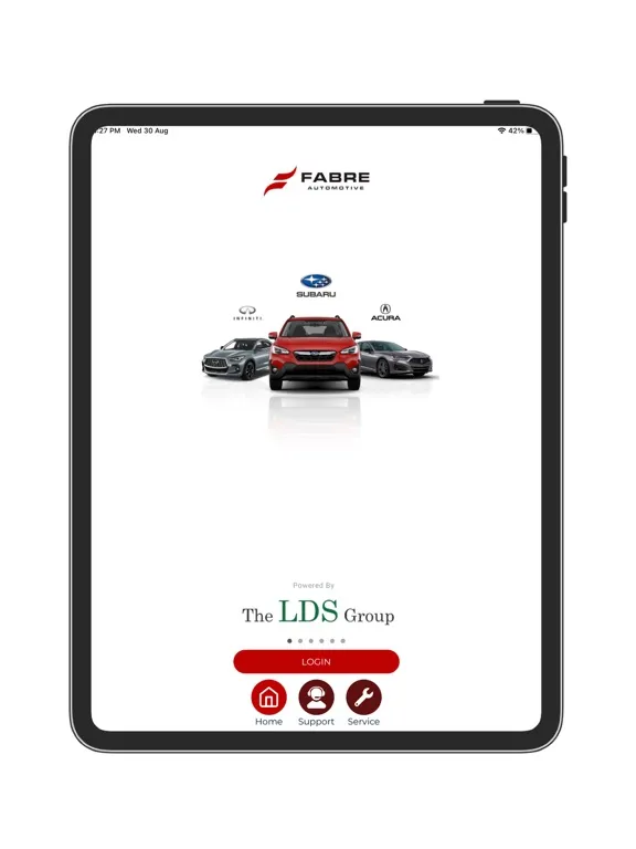 Capturas de tela do Fabre Automotive iPad 