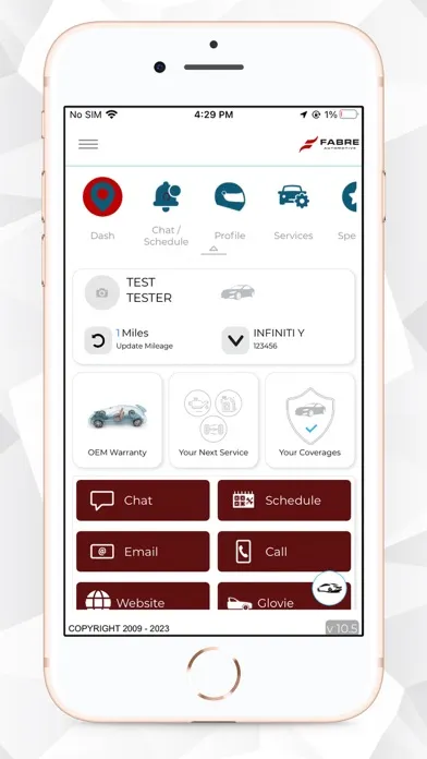 Capturas de tela do Fabre Automotive