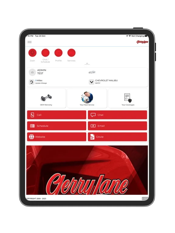 GERRY LANE AUTO CARE iPad  스크린샷