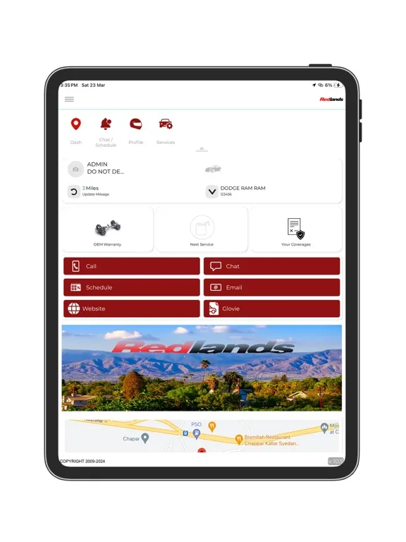 REDLANDS CDJR AUTO CARE iPad  Screenshots
