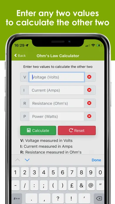 Zrzuty ekranu Ohms Law