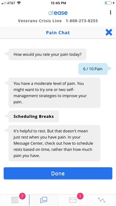 AtEase: Veterans Managing Pain Screenshots