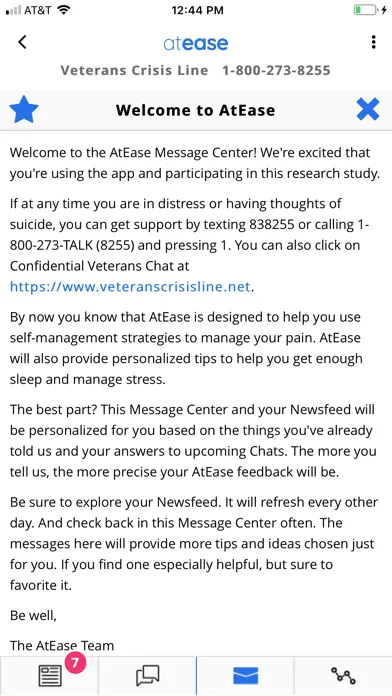 AtEase: Veterans Managing Pain Screenshots