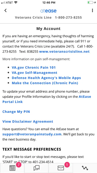 AtEase: Veterans Managing Pain Screenshots