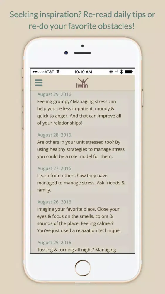 ภาพหน้าจอของ Iwin: Well-Being Navigator