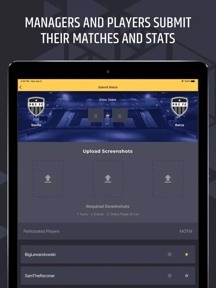 Capturas de pantalla de Pro Clubs Zone iPad 