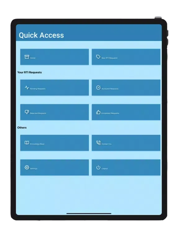 Tangkapan layar RTI Sri Lanka Officer iPad 