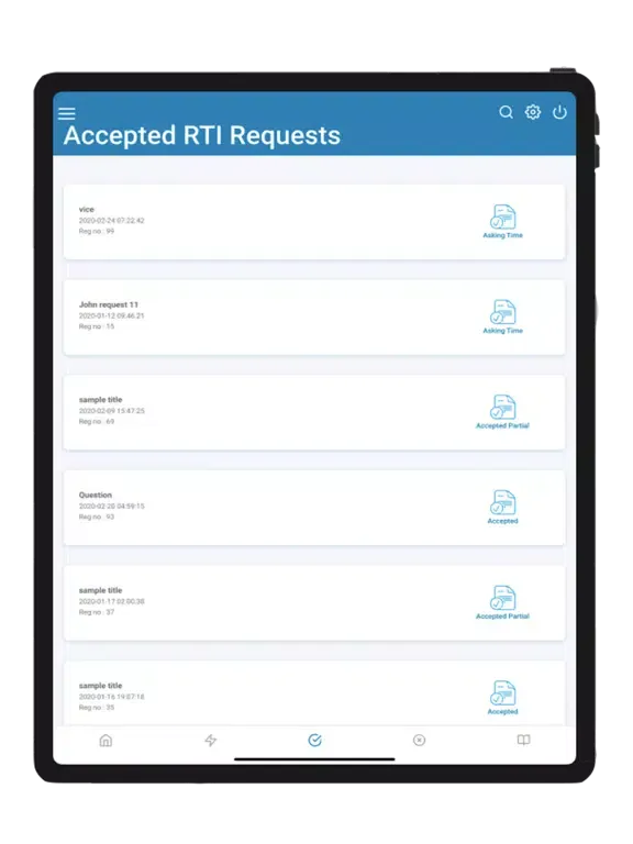 Tangkapan layar RTI Sri Lanka Officer iPad 