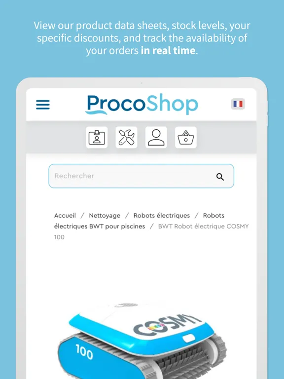 Tangkapan skrin ProcoShop iPad 