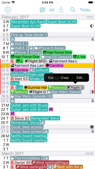 Capturas de tela do Month Calendar 2
