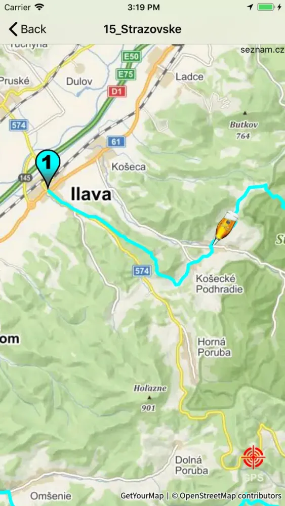 Ảnh chụp màn hình của Cyklotrasy Slovensko MTB