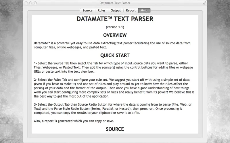Datamate Text Parser Ekran Görüntüleri