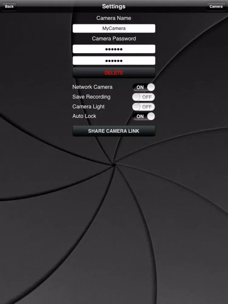 Camster Pro! Instant Network Camera iPad  Screenshots
