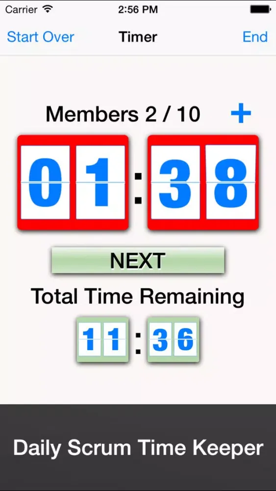 Capturas de pantalla de Daily Scrum Time Keeper (DSTimeK) - helps you stick to your allotted time for speaking