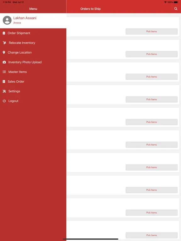 Capturas de pantalla de IQ reseller Warehouse II iPad 