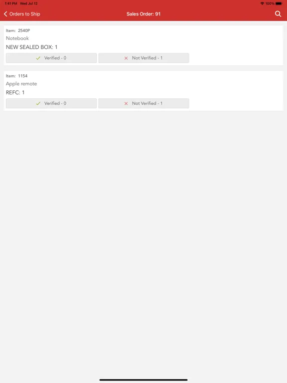 Capturas de pantalla de IQ reseller Warehouse II iPad 