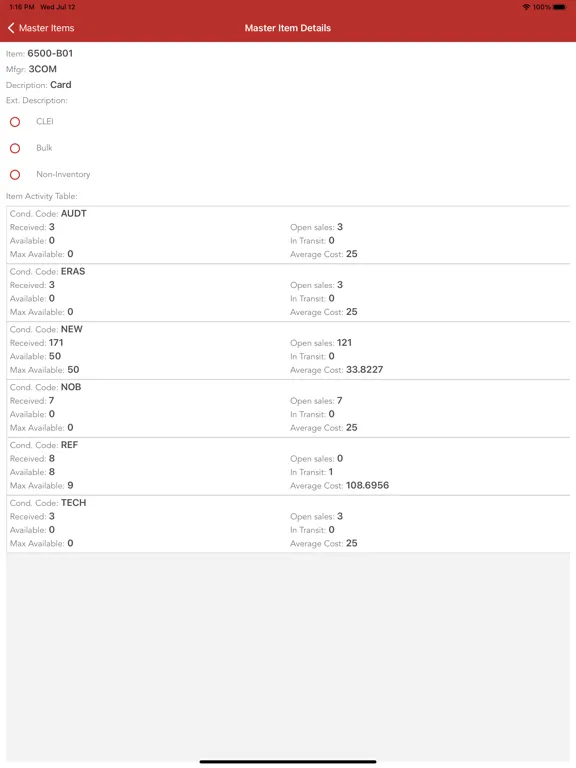 Capturas de pantalla de IQ reseller Warehouse II iPad 