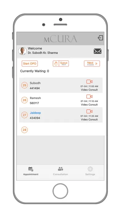 Capturas de pantalla de mCURA: Smart OPD