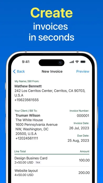 Invoice Generator Сreate Quick स्क्रीनशॉट