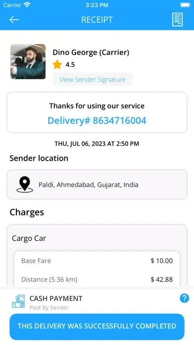 ProDelivery Sender স্ক্রিনশট