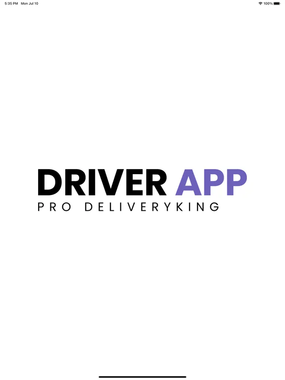 Tangkapan layar ProDeliveryKing Driver iPad 