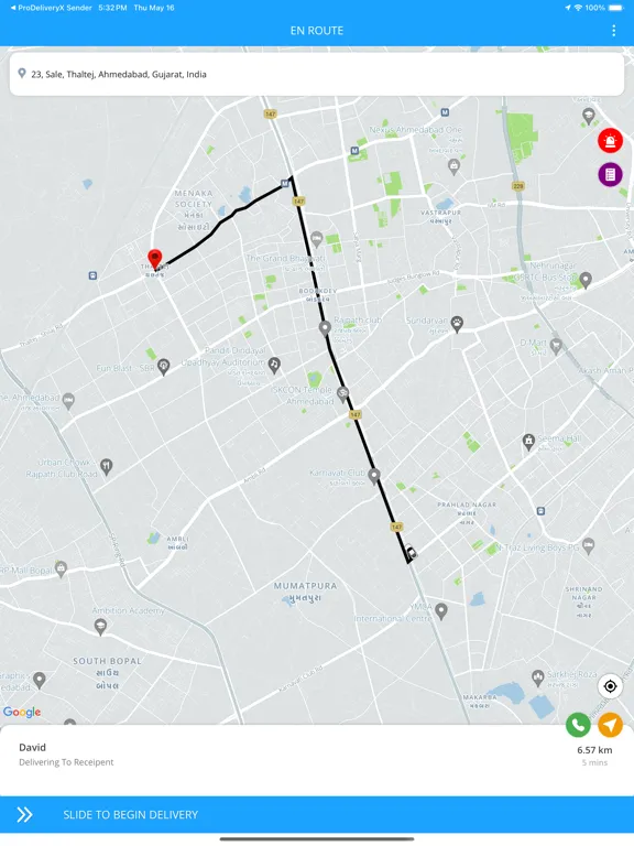 ProDeliveryX Driver iPad  Screenshots