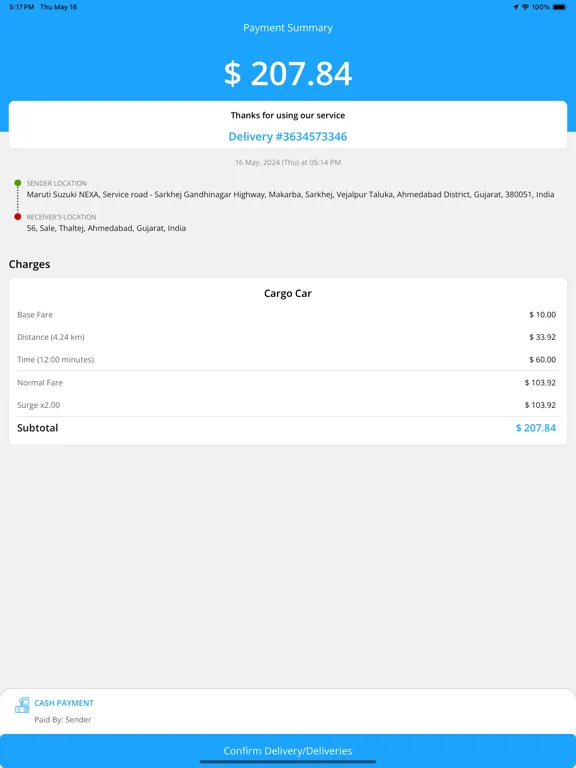 ProDeliveryX Driver iPad  Screenshots
