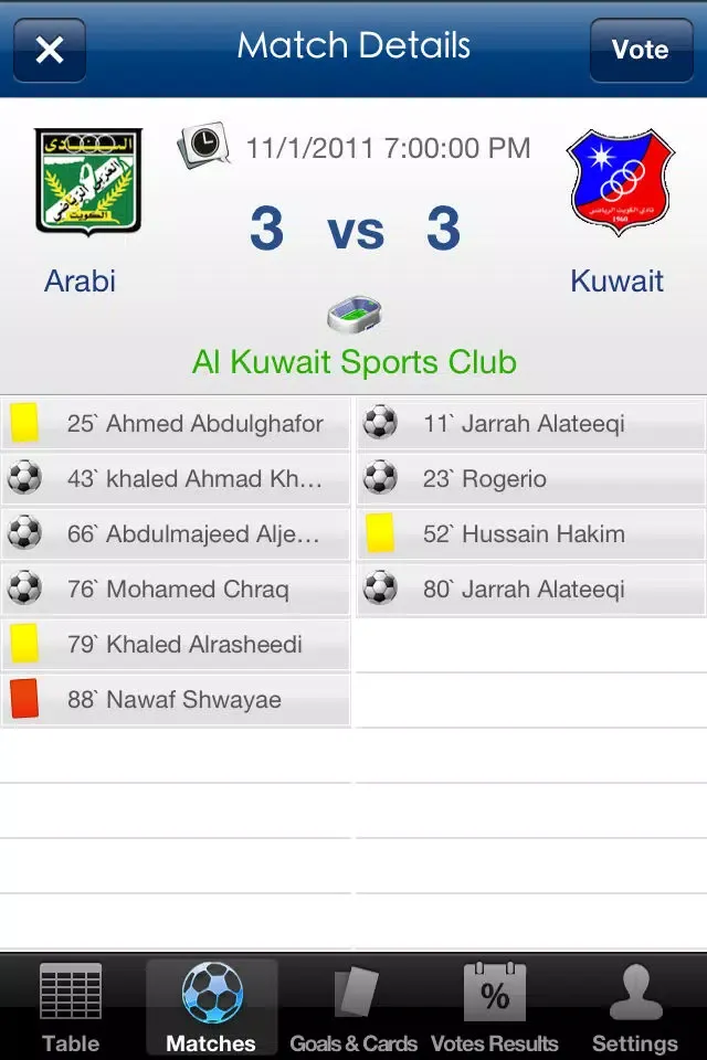 Captures d'écran de Kuwait Football | الكرة الكويتية