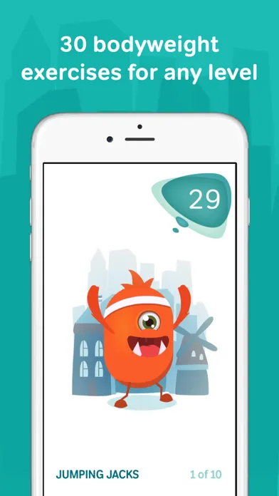 7 minute workouts with lazy monster PRO: daily fitness for kids and women سکرین شاٹس