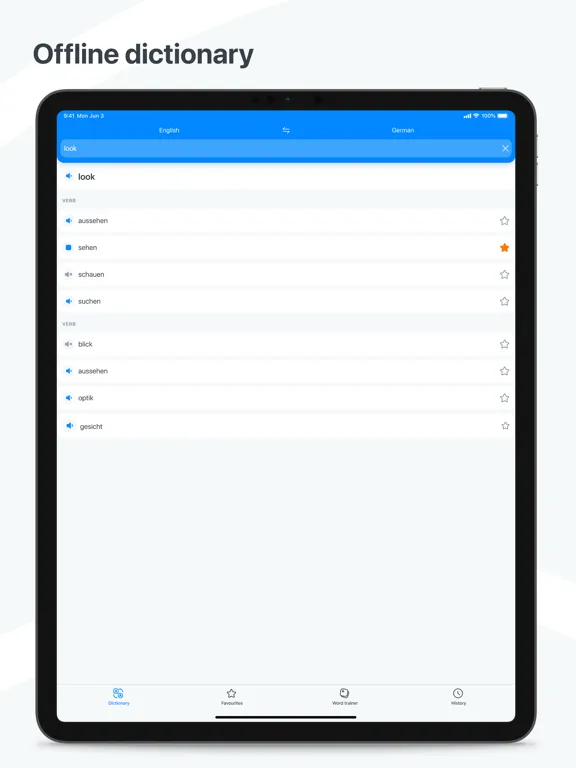 Capturas de pantalla de Greek−English dictionary iPad 