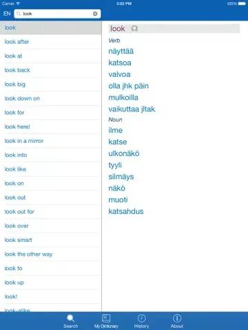 Captures d'écran de Finnish <> English Dictionary + Vocabulary trainer iPad 