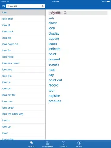 Captures d'écran de Finnish <> English Dictionary + Vocabulary trainer iPad 