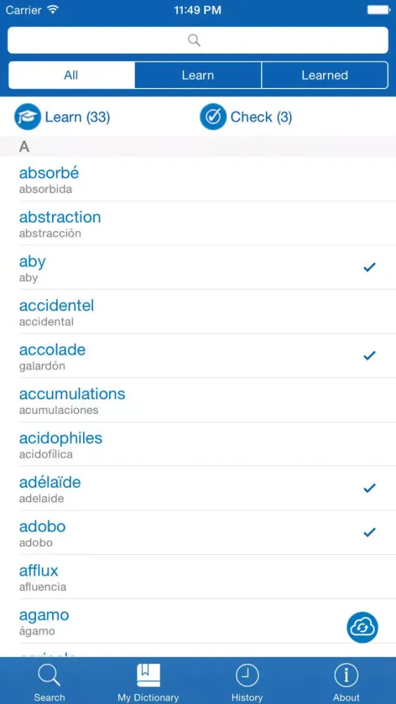 French <> Spanish Dictionary + Vocabulary trainer應用截圖