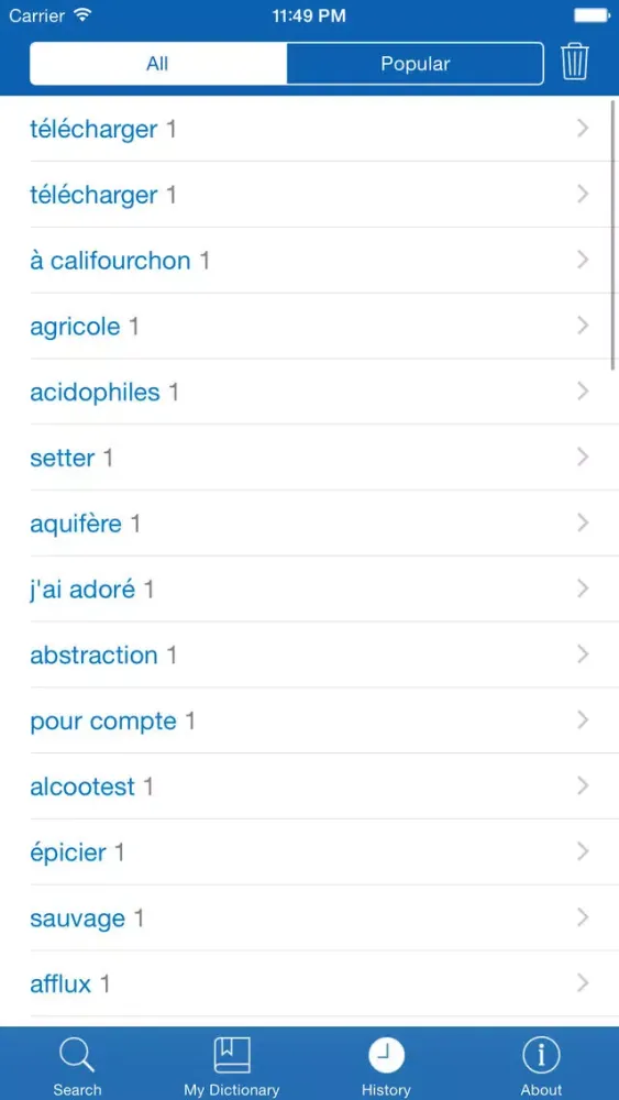 French <> Spanish Dictionary + Vocabulary trainer應用截圖