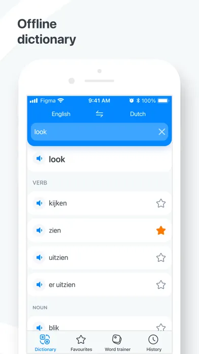 Dutch−English dictionary 스크린샷