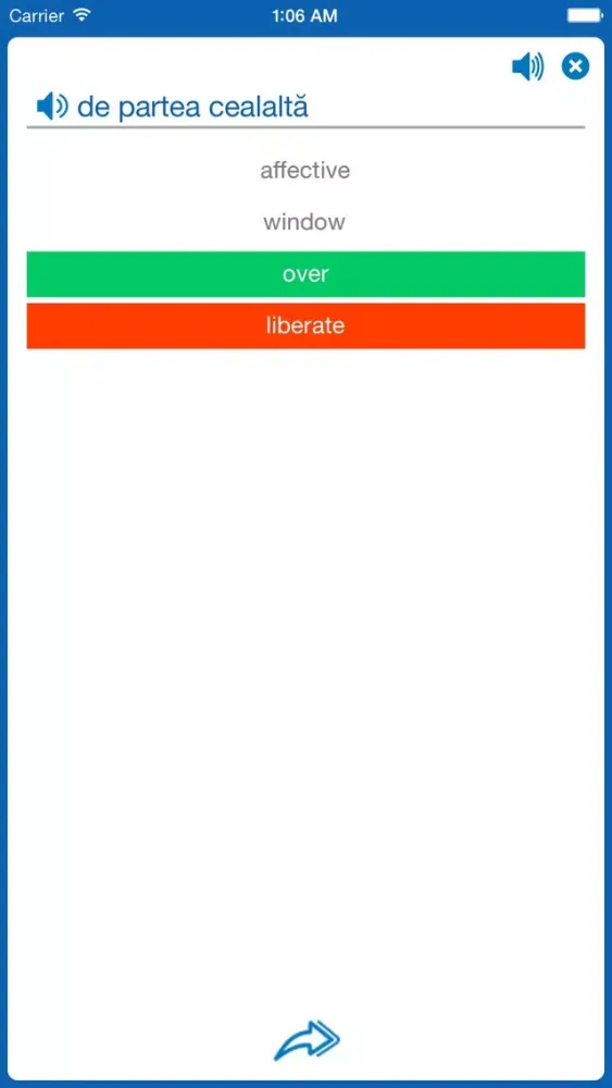 Ảnh chụp màn hình của Romanian <> English Dictionary + Vocabulary trainer