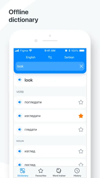 Capturas de pantalla de Serbian−English dictionary