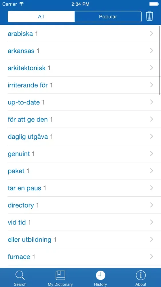صور Swedish <> Finnish Dictionary + Vocabulary trainer