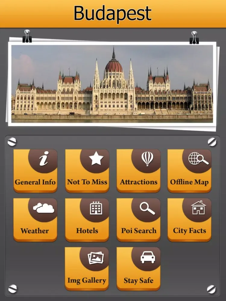 Budapest Offline Map City Guide iPad  Screenshots