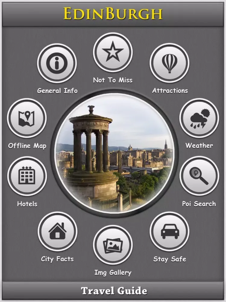 Edinburgh Offline Map Guide iPad  Screenshots