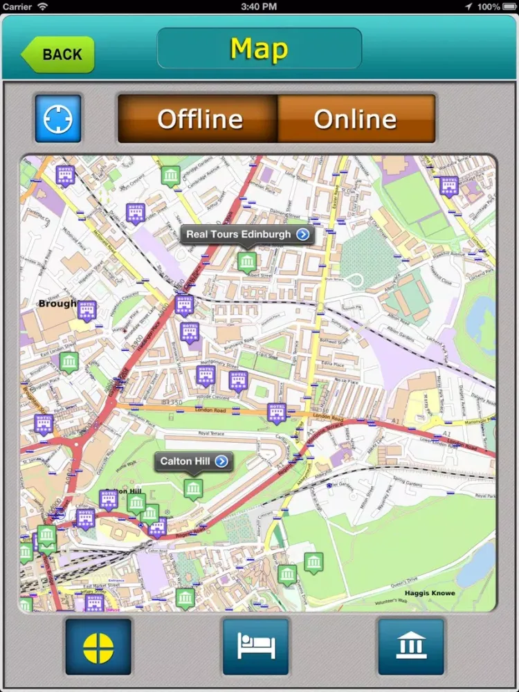 Edinburgh Offline Map Guide iPad  Screenshots