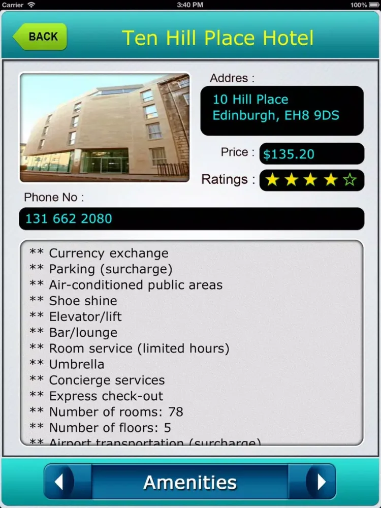 Edinburgh Offline Map Guide iPad  Screenshots