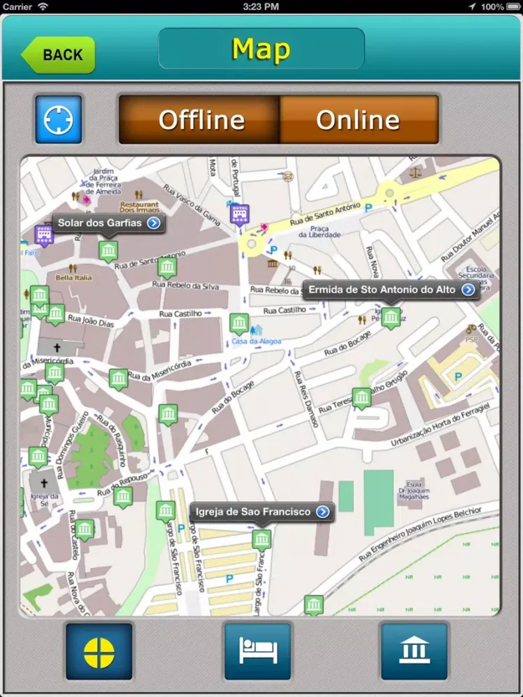 Ảnh chụp màn hình của Faro City Travel Explorer iPad 
