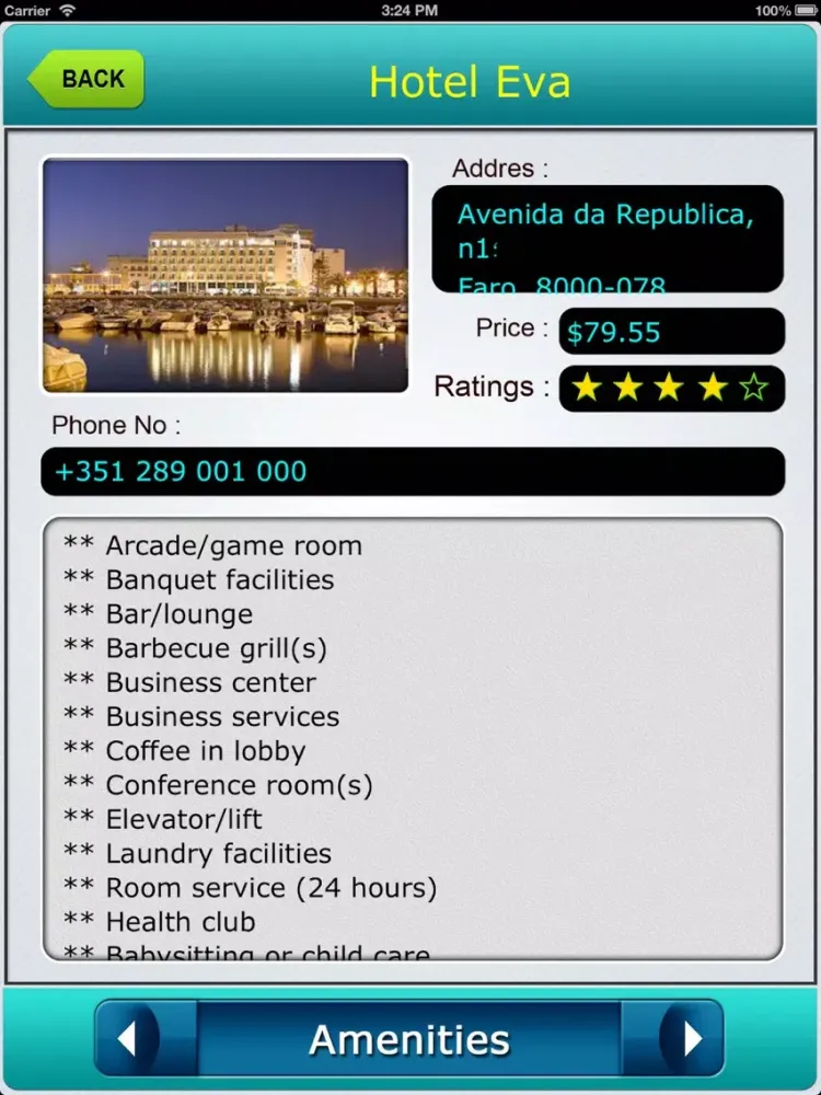 Ảnh chụp màn hình của Faro City Travel Explorer iPad 