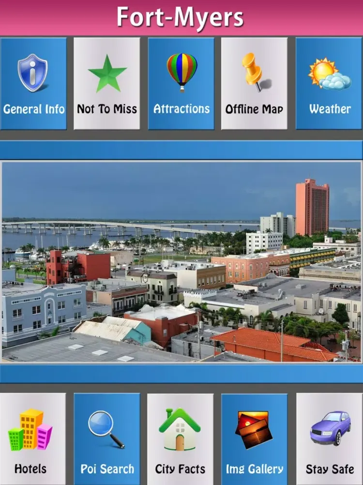 Fort Myers City Map Guide iPad  Screenshots